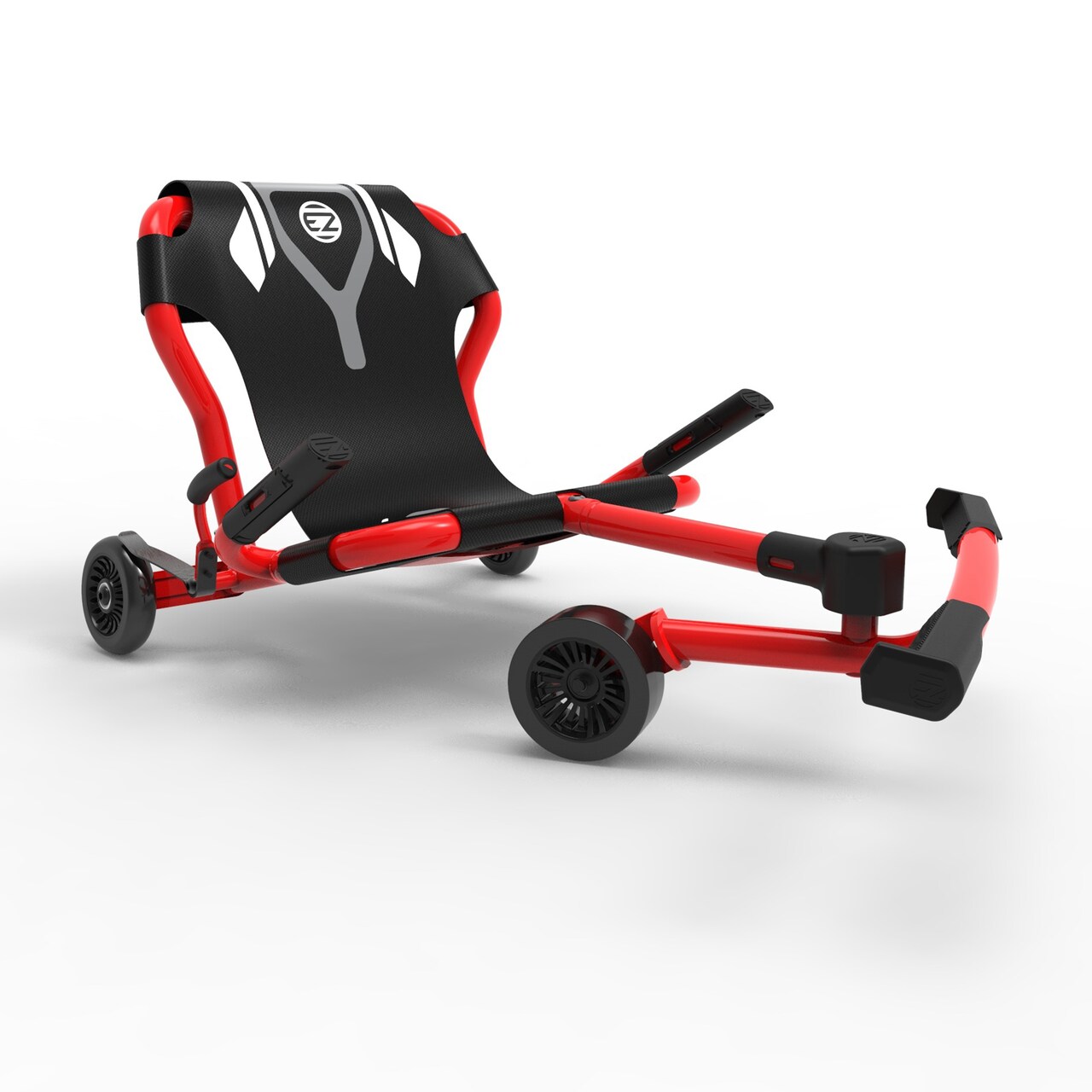 EzyRoller: Classic X - Red - Ride-On Scooter, Cambering Motion, Pedal Free Cart, Hand Brakes, Extendable Frame, 154lb Capacity, Kids Ages 4+